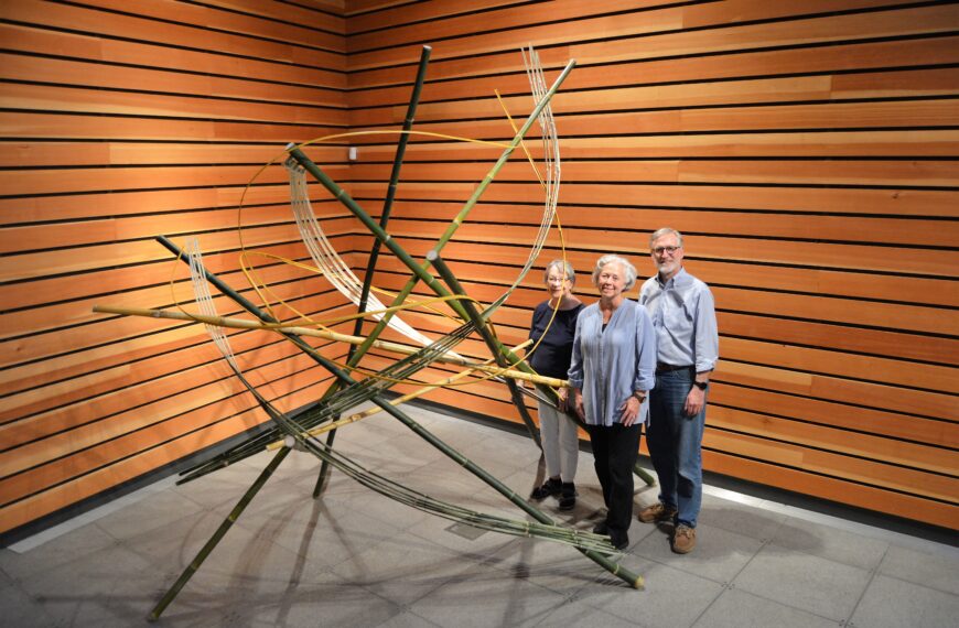 Towering Bamboo Sculpture Brings Ikebana Exhibition to New Heights